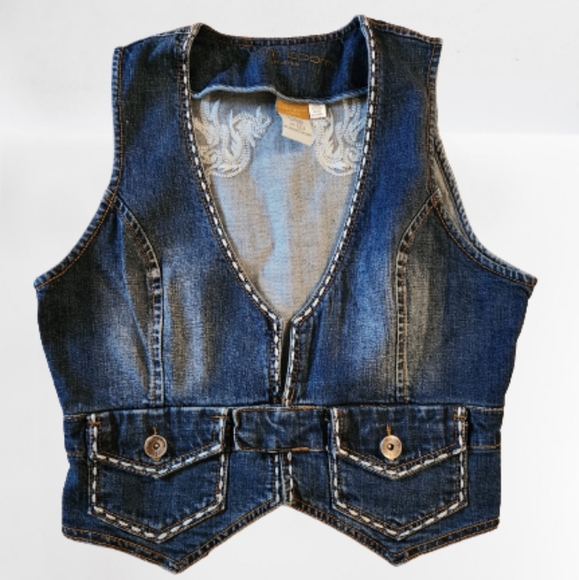 Boom Boom Jeans Jackets & Blazers - Boom Boom Jens denim vest with embroidery  size large